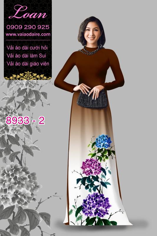 Vải áo dài hoa 3D
