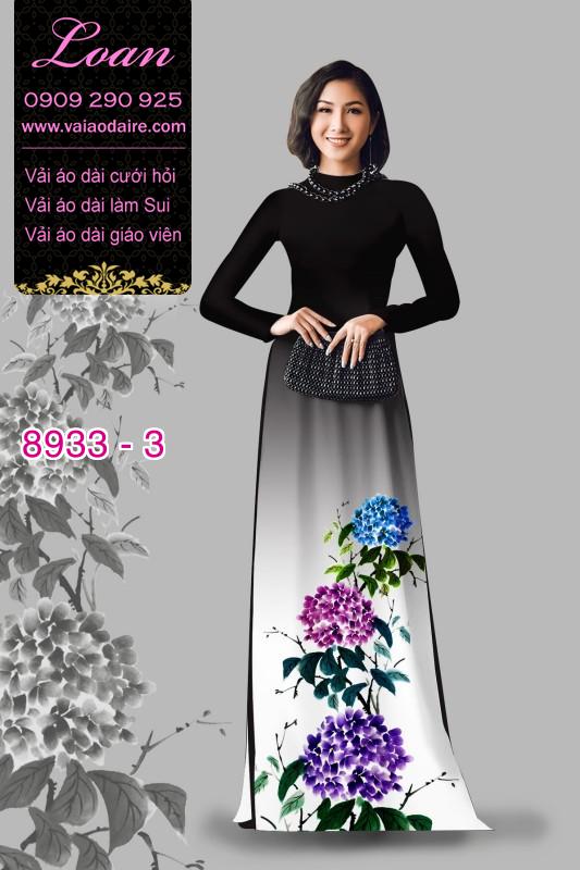 Vải áo dài hoa 3D