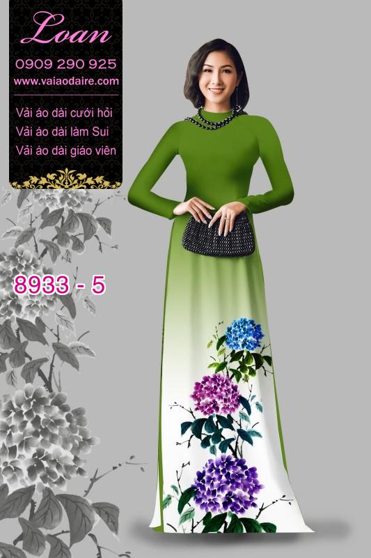 Vải áo dài hoa 3D
