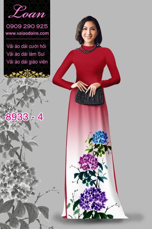 Vải áo dài hoa 3D