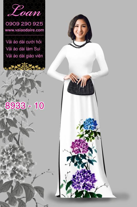 Vải áo dài hoa 3D