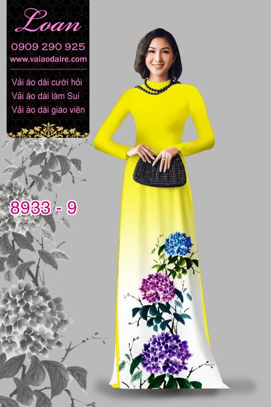 Vải áo dài hoa 3D