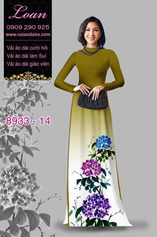 Vải áo dài hoa 3D