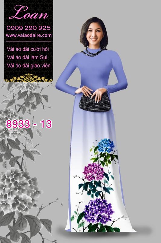 Vải áo dài hoa 3D