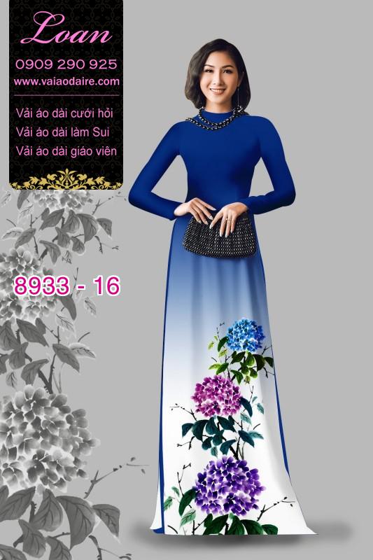 Vải áo dài hoa 3D
