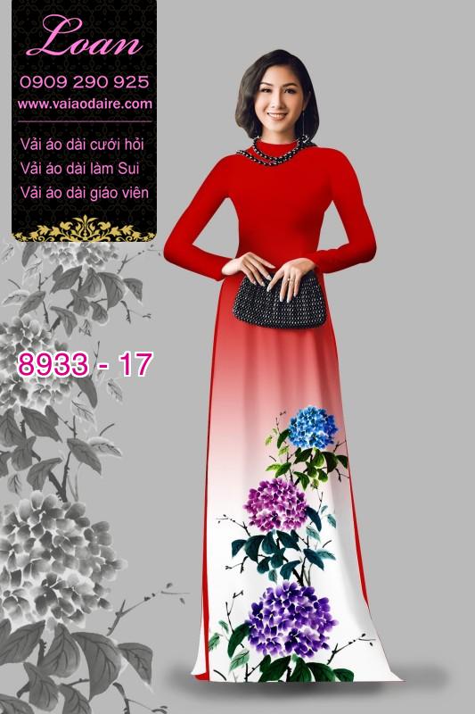 Vải áo dài hoa 3D