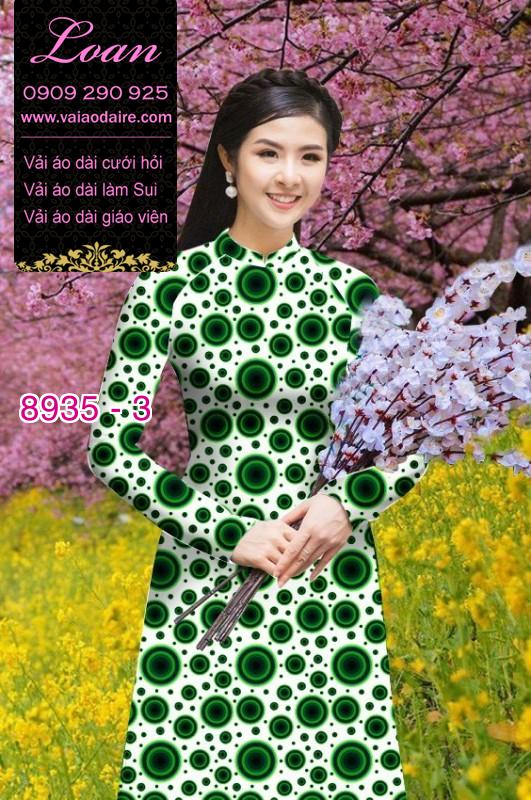 Vải áo dài họa tiết tròn