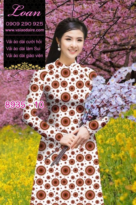 Vải áo dài họa tiết tròn