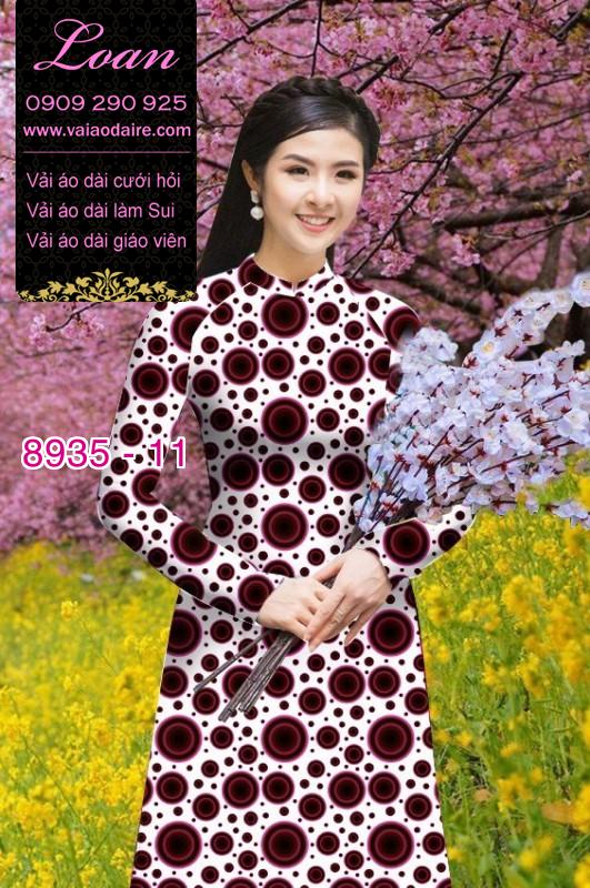 Vải áo dài họa tiết tròn
