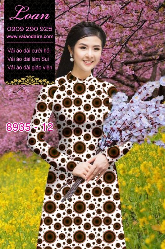 Vải áo dài họa tiết tròn