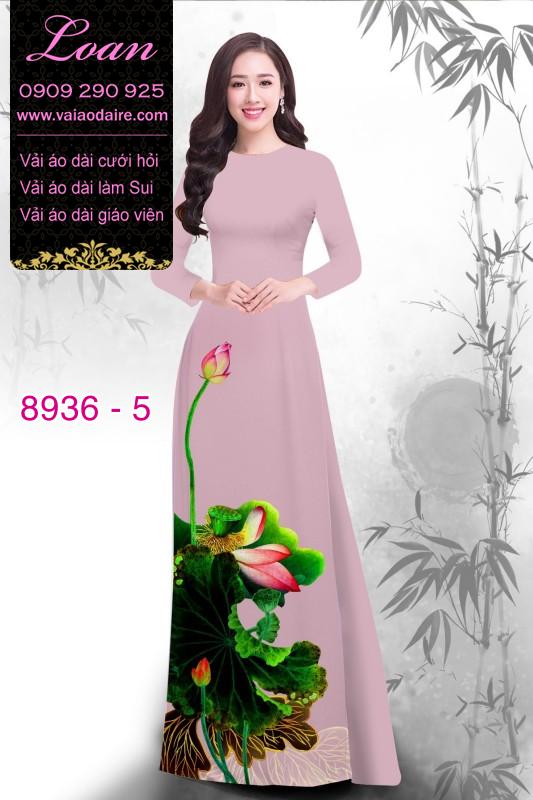 Vải áo dài hoa Sen
