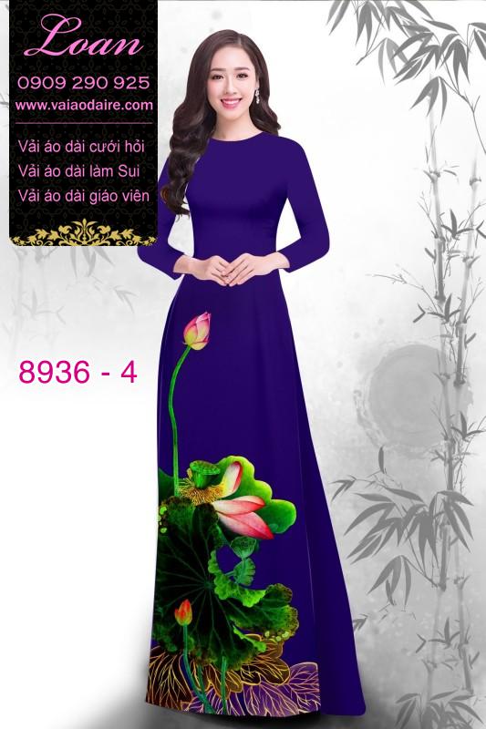 Vải áo dài hoa Sen