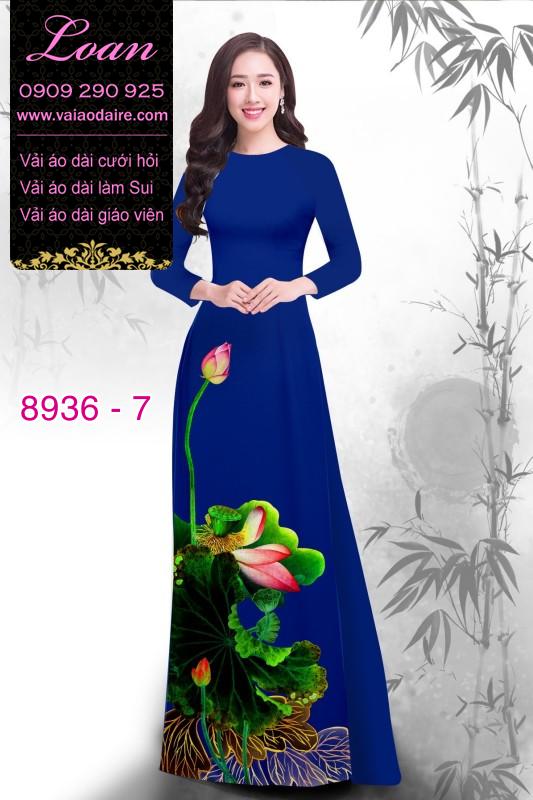 Vải áo dài hoa Sen