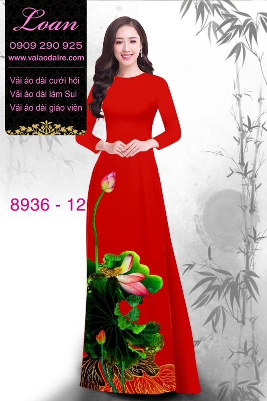 Vải áo dài hoa Sen