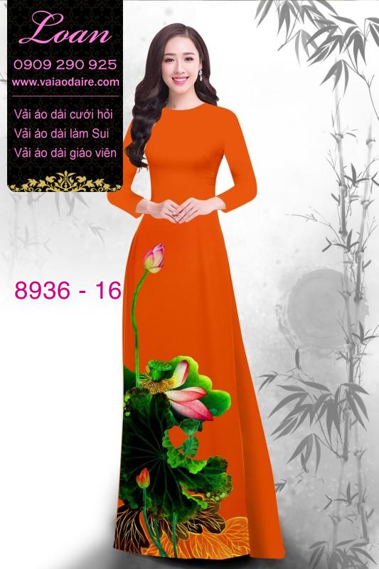 Vải áo dài hoa Sen