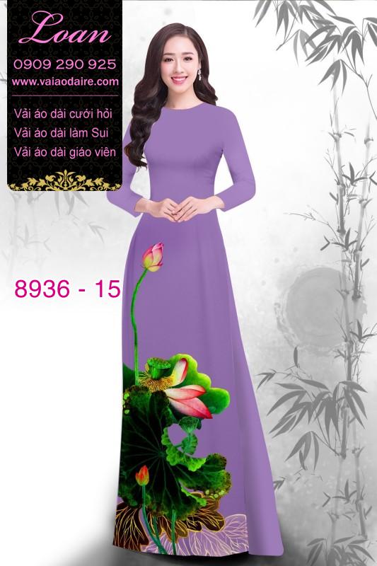 Vải áo dài hoa Sen