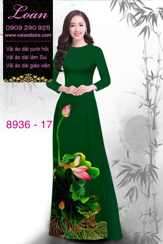 Vải áo dài hoa Sen