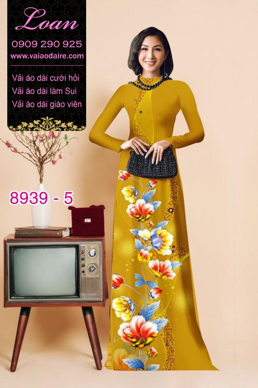 Vải áo dài hoa 3D Vải áo dài hoa 3D