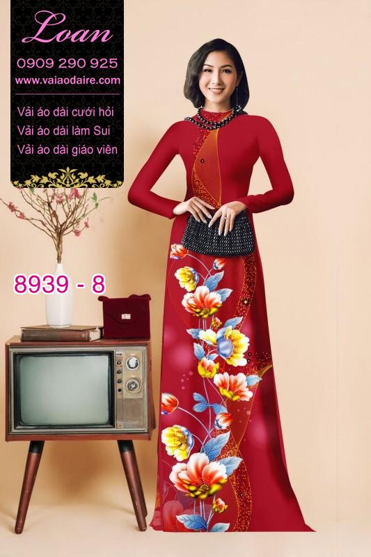 Vải áo dài hoa 3D Vải áo dài hoa 3D