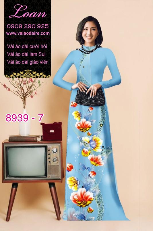 Vải áo dài hoa 3D Vải áo dài hoa 3D