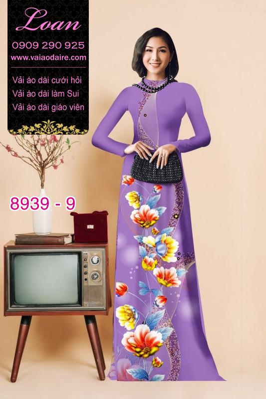 Vải áo dài hoa 3D Vải áo dài hoa 3D