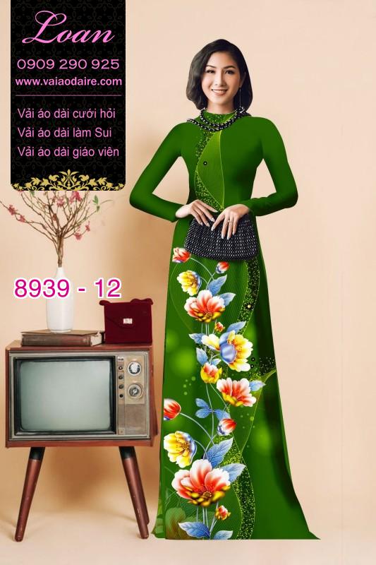 Vải áo dài hoa 3D Vải áo dài hoa 3D