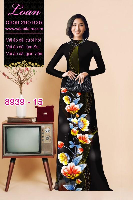 Vải áo dài hoa 3D Vải áo dài hoa 3D