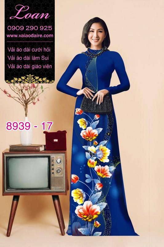 Vải áo dài hoa 3D Vải áo dài hoa 3D