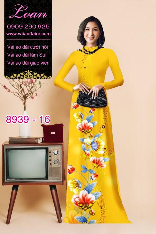 Vải áo dài hoa 3D Vải áo dài hoa 3D