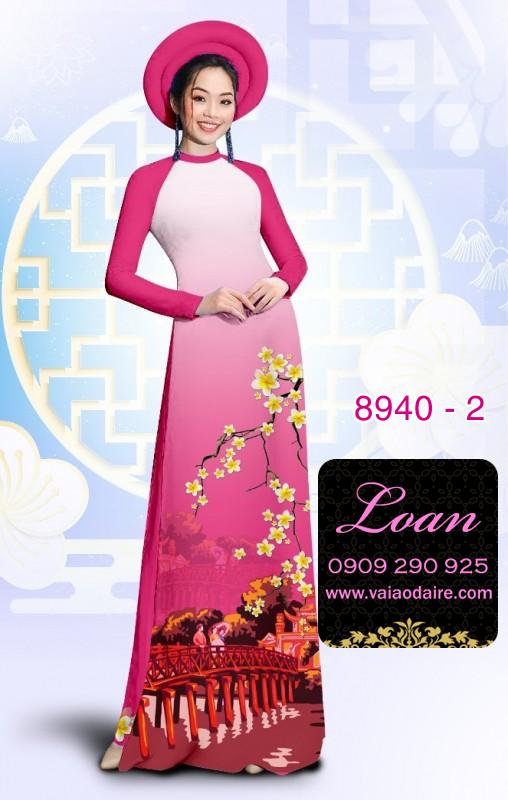 Vải áo dài phong cảnh