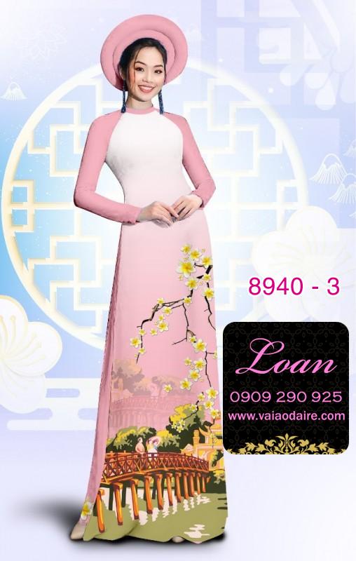 Vải áo dài phong cảnh