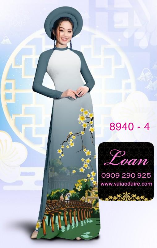 Vải áo dài phong cảnh