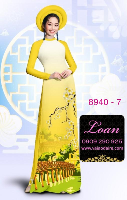 Vải áo dài phong cảnh