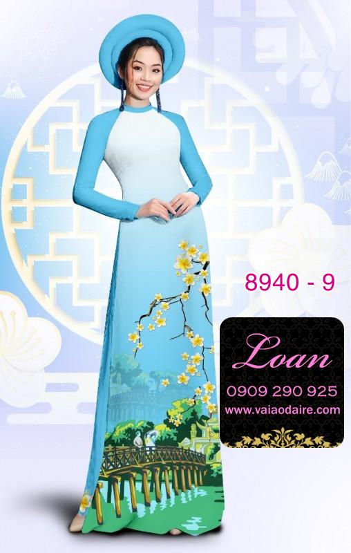 Vải áo dài phong cảnh