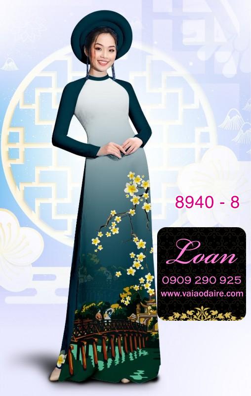 Vải áo dài phong cảnh