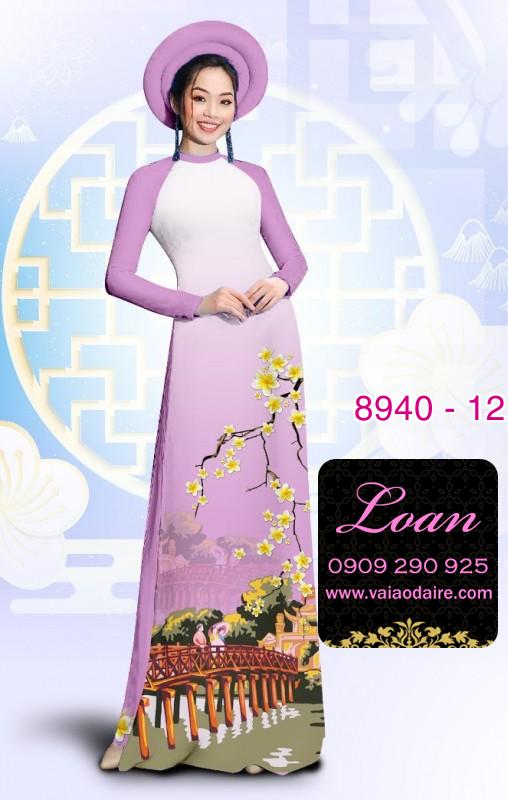 Vải áo dài phong cảnh
