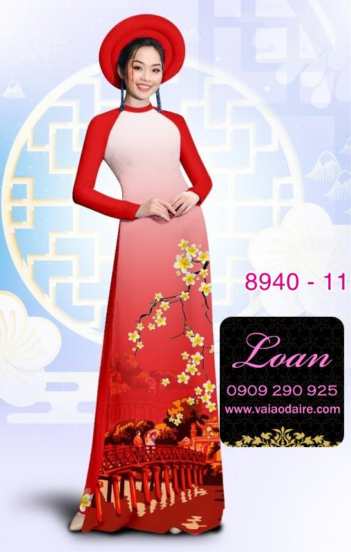 Vải áo dài phong cảnh
