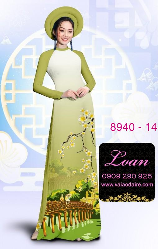 Vải áo dài phong cảnh