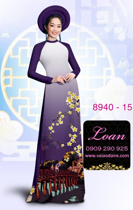 Vải áo dài phong cảnh