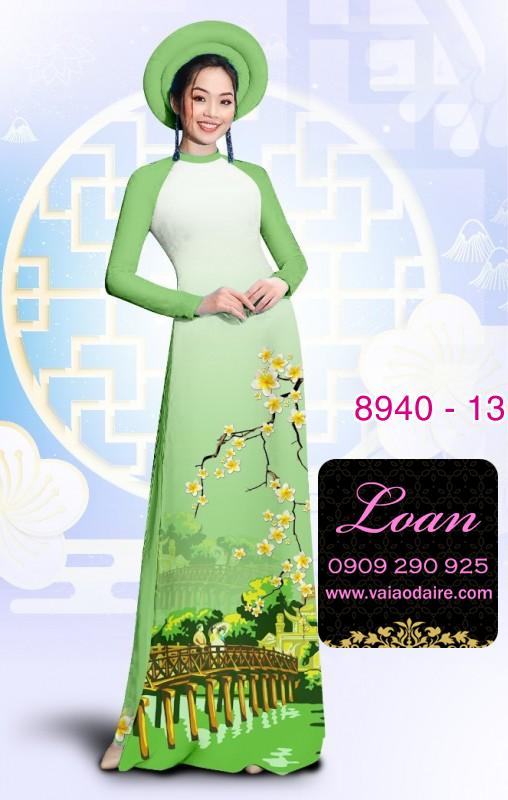 Vải áo dài phong cảnh