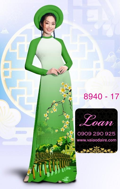 Vải áo dài phong cảnh