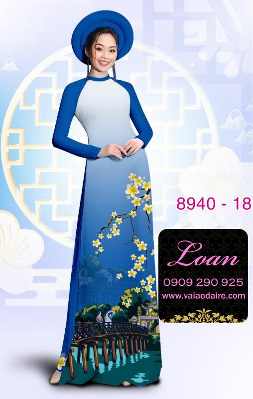Vải áo dài phong cảnh