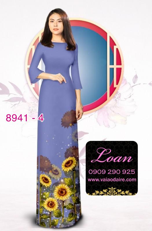 Vải áo dài hoa Cúc