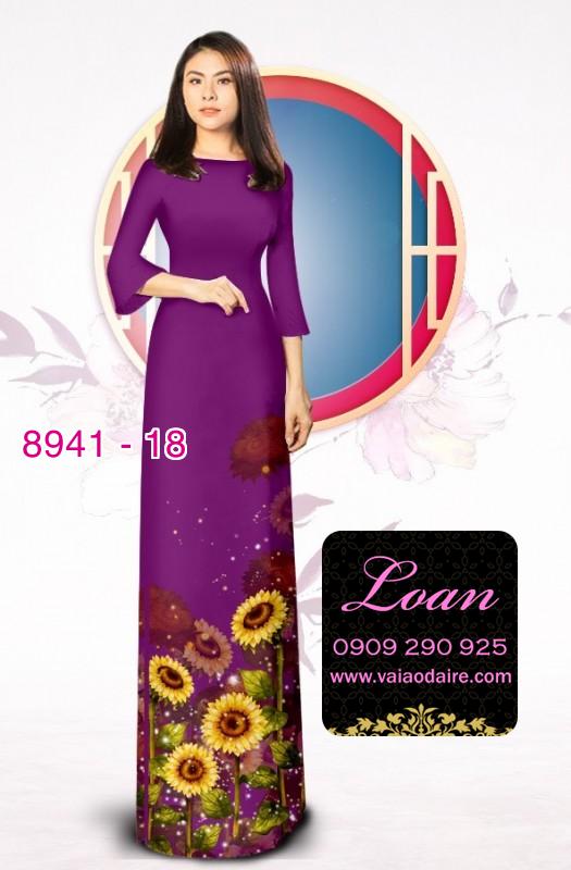 Vải áo dài hoa Cúc