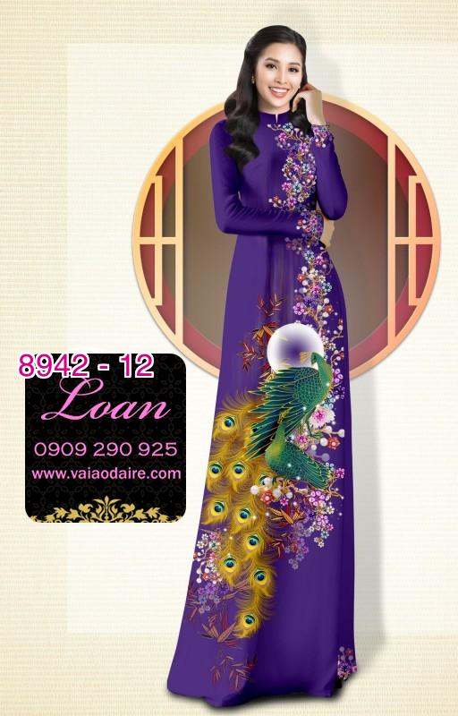 Vải áo dài chim Công