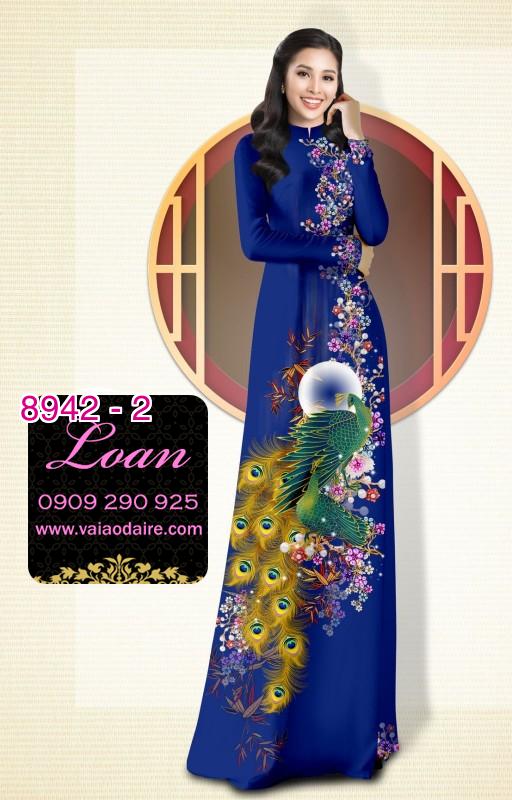 Vải áo dài chim Công