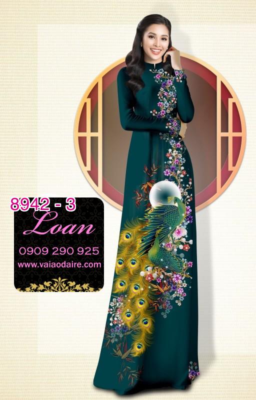 Vải áo dài chim Công