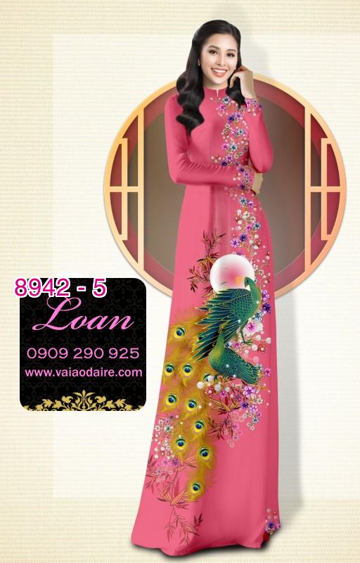 Vải áo dài chim Công