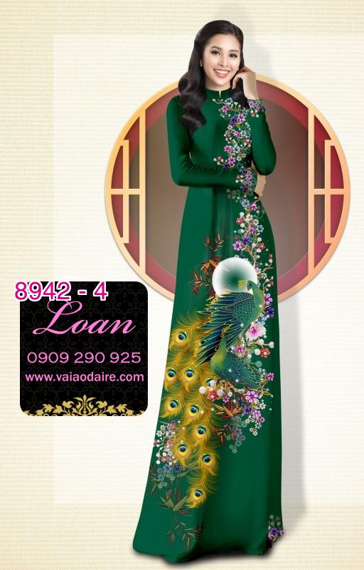 Vải áo dài chim Công