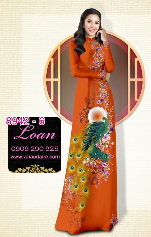 Vải áo dài chim Công